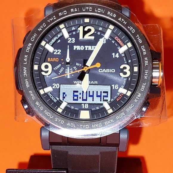 Casio Pro Trek Men's Tough Solar Triple Sensor 51mm Watch PRG-600-1 - Picture 2 of 3